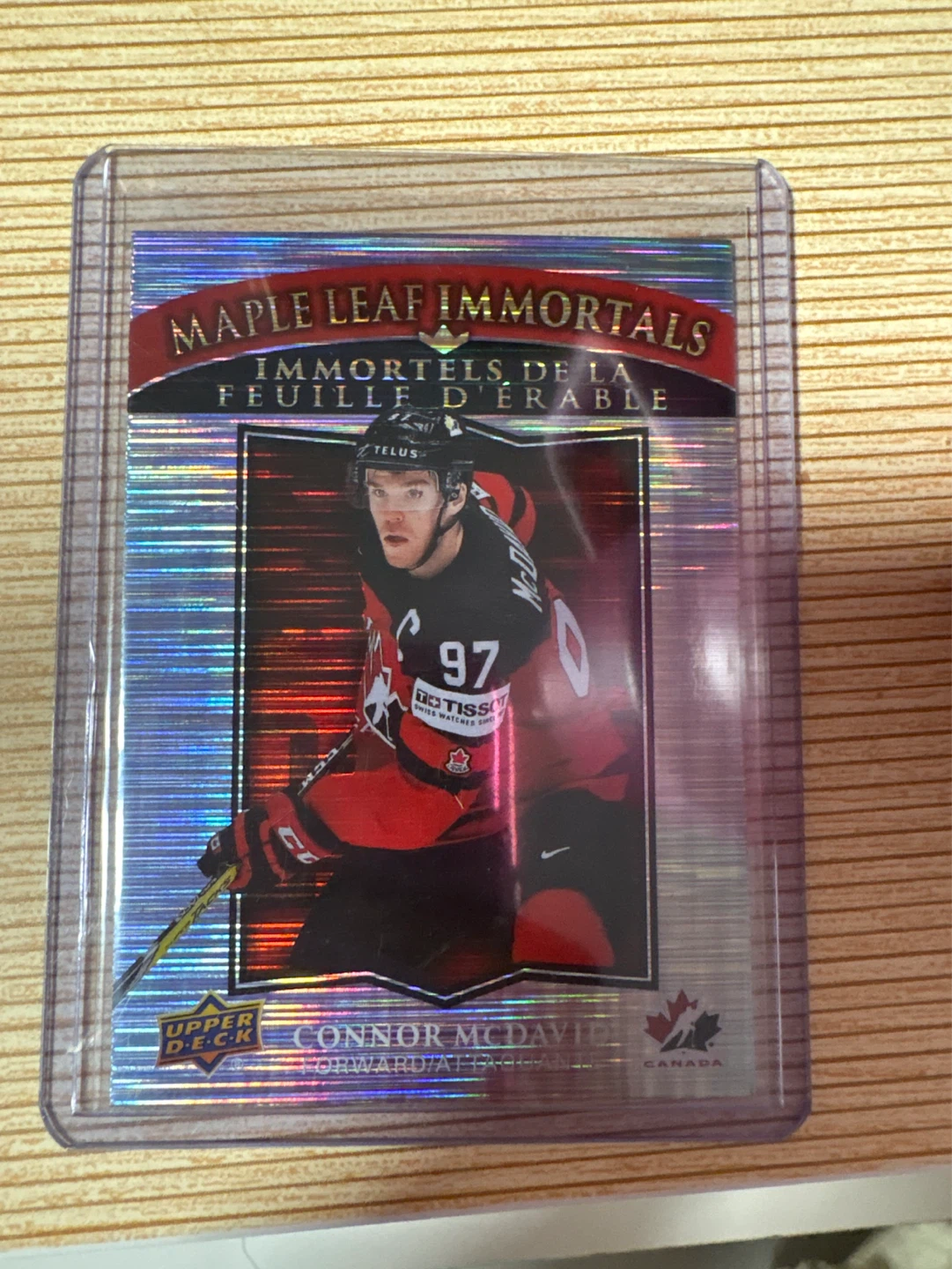 Upper Deck Connor McDavid Maple Leaf Immortals Trading Card
