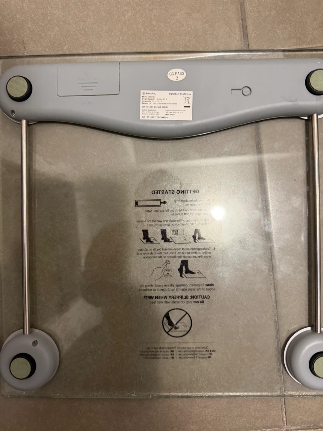 Etekcity Digital Body Weight Scale (Model EB4074C) - photo 3