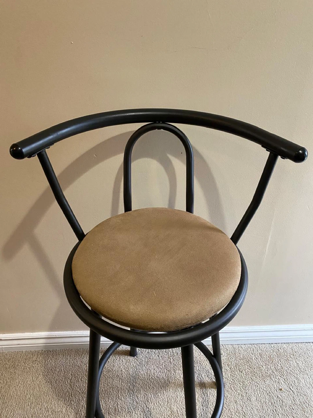 Black Swivel Bar chair with Tan Seat - photo 2