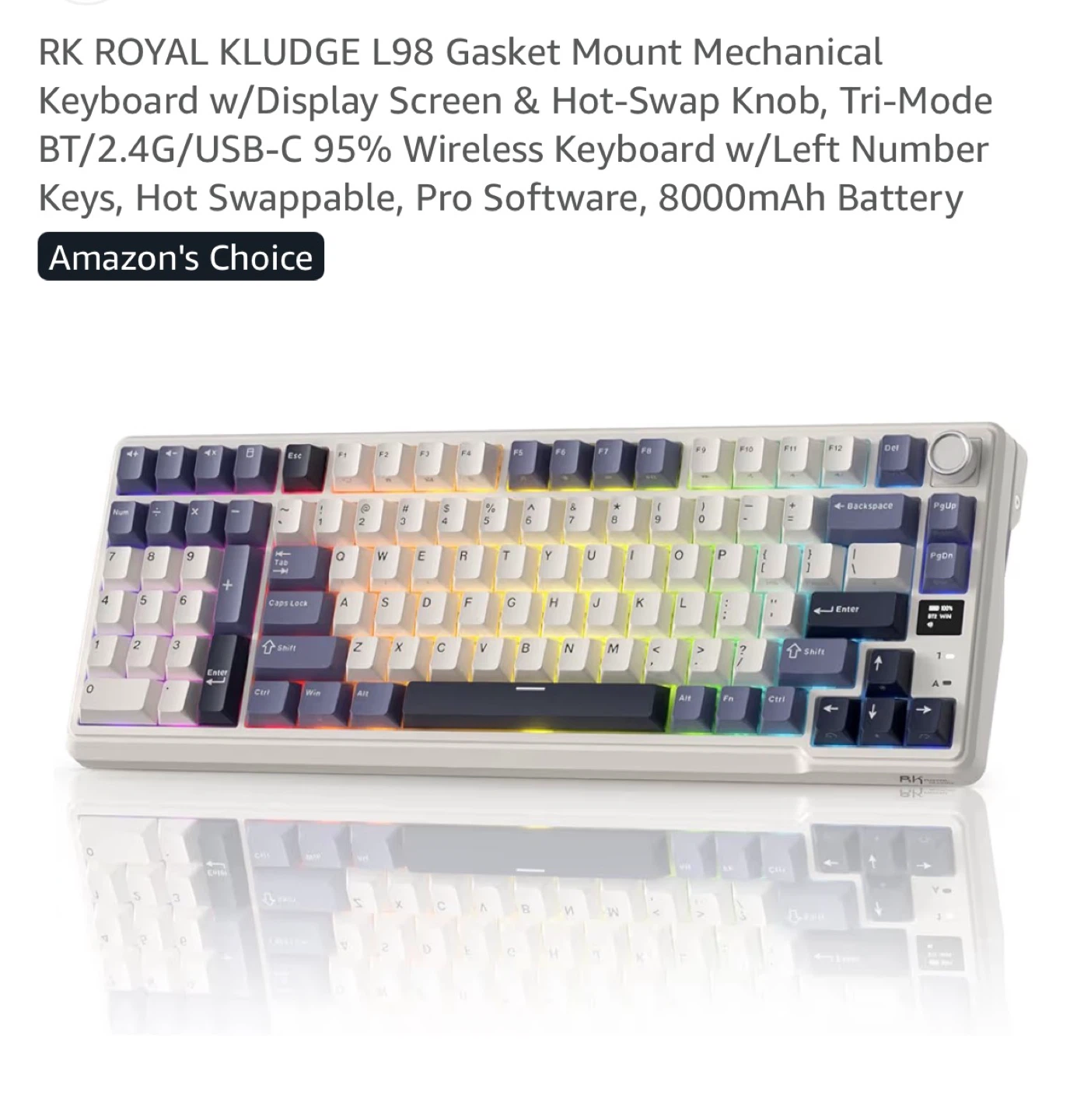 RK ROYAL KLUDGE L98 Mechanical Keyboard