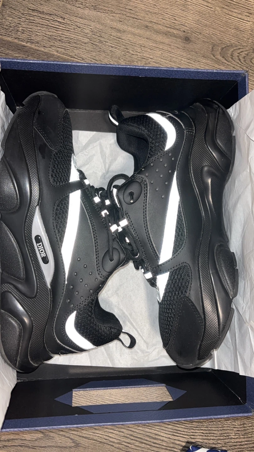 Dior B22 Calf Mesh Sneakers Black - Size 44