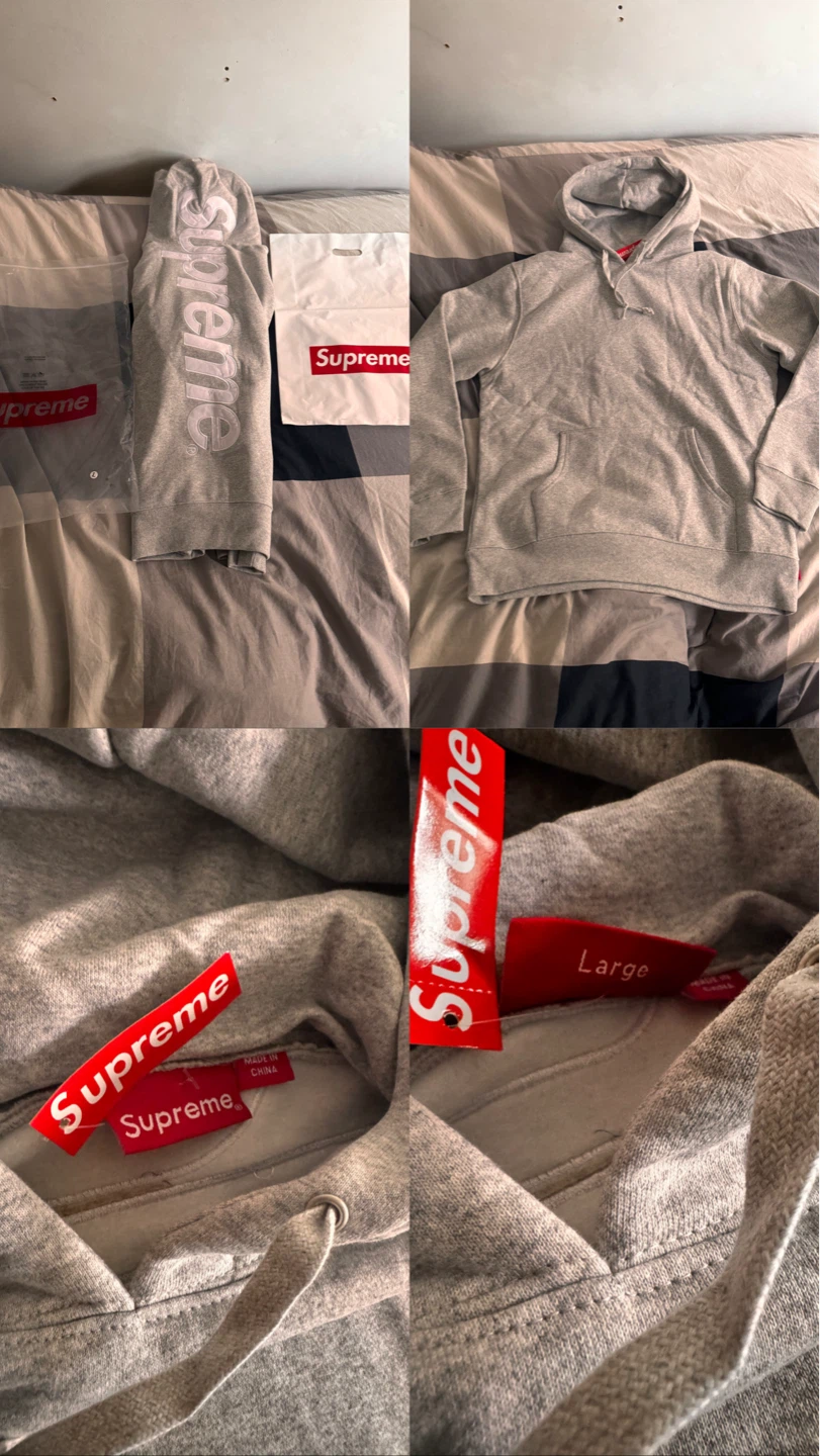 Supreme Grey Hoodie and Sweatpants Set - Large - photo 2