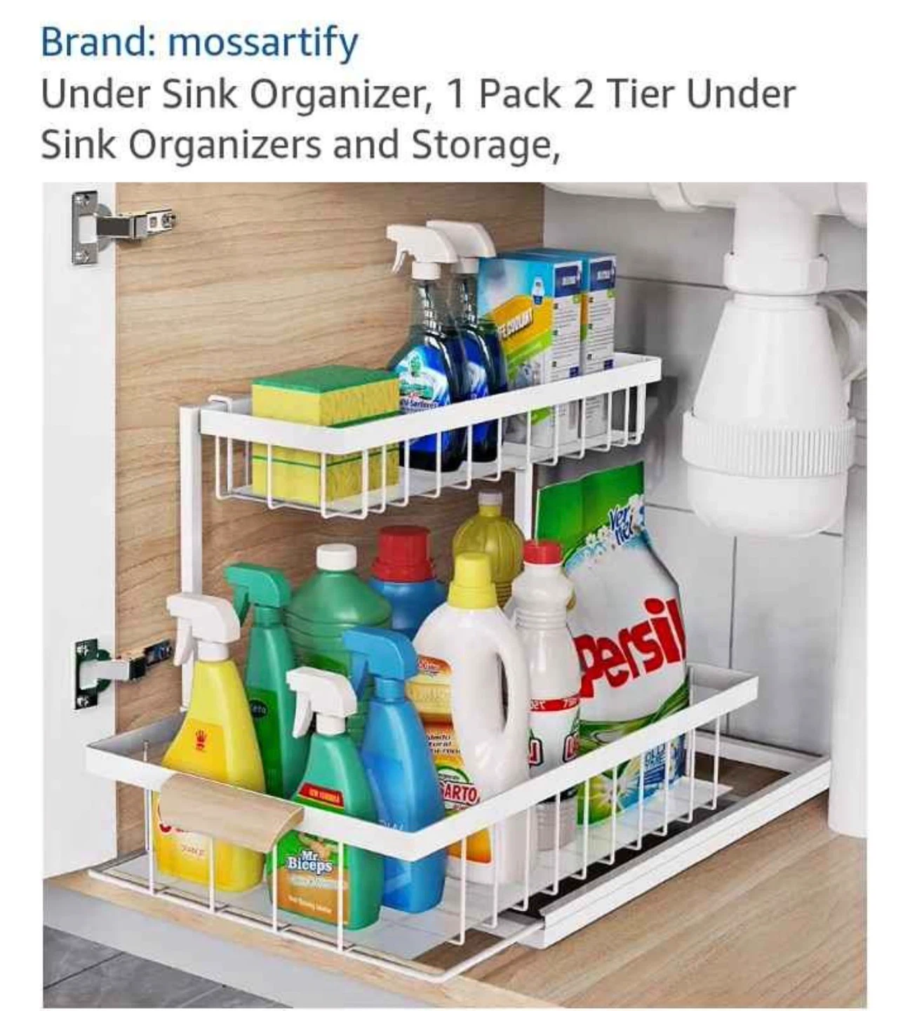 Free delivery Mossartify 2 Tier Under Sink Organizer - photo 2