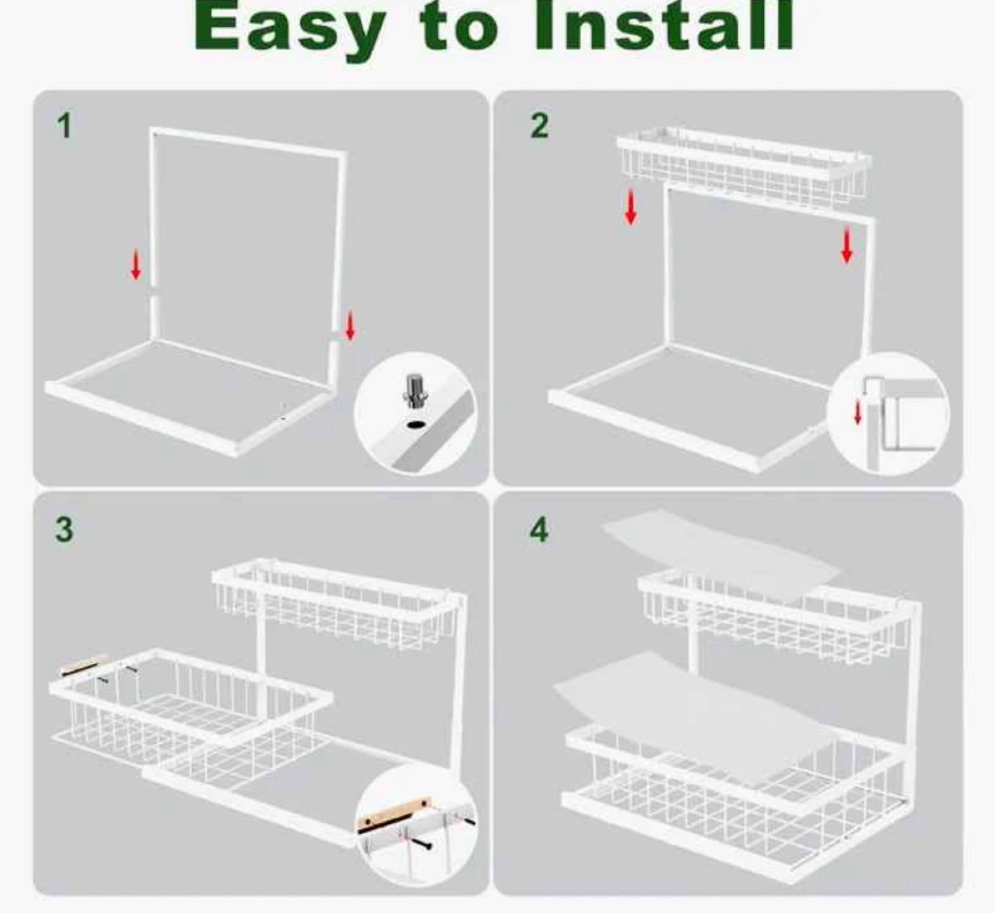 Free delivery Mossartify 2 Tier Under Sink Organizer - photo 5