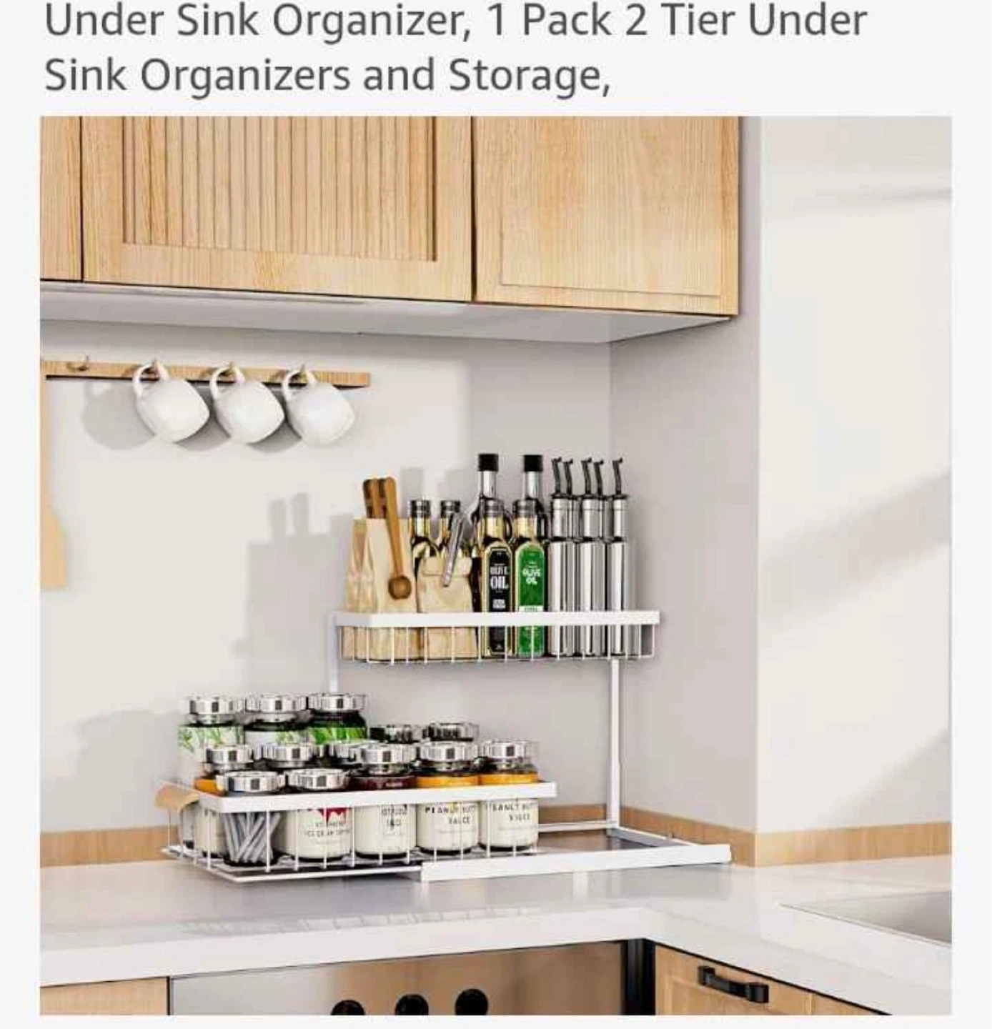 Free delivery Mossartify 2 Tier Under Sink Organizer - photo 3