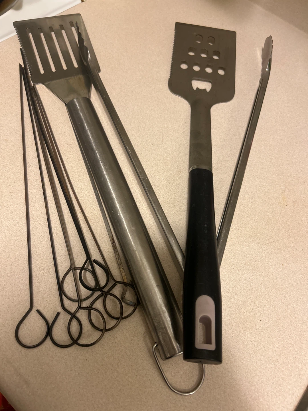 Barbecue Tool Set with Spatula and Tongs - photo 3
