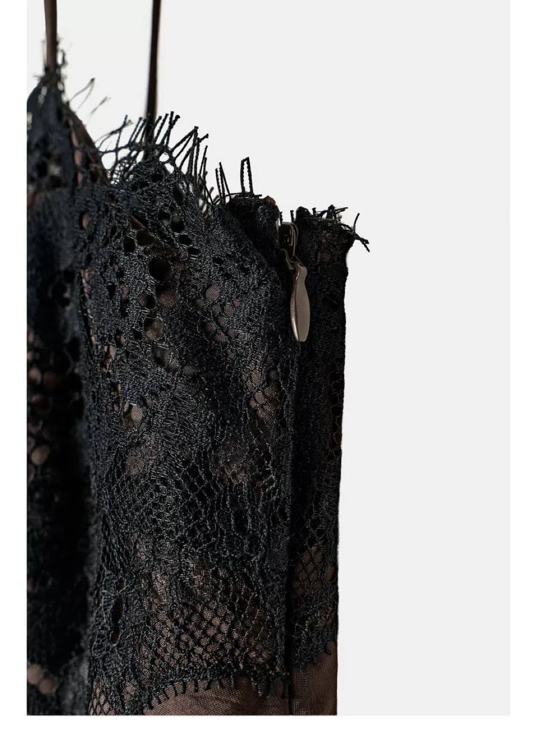 ZARA Asymmetric Satin Lace Dress – Size S (New Collection) - photo 3