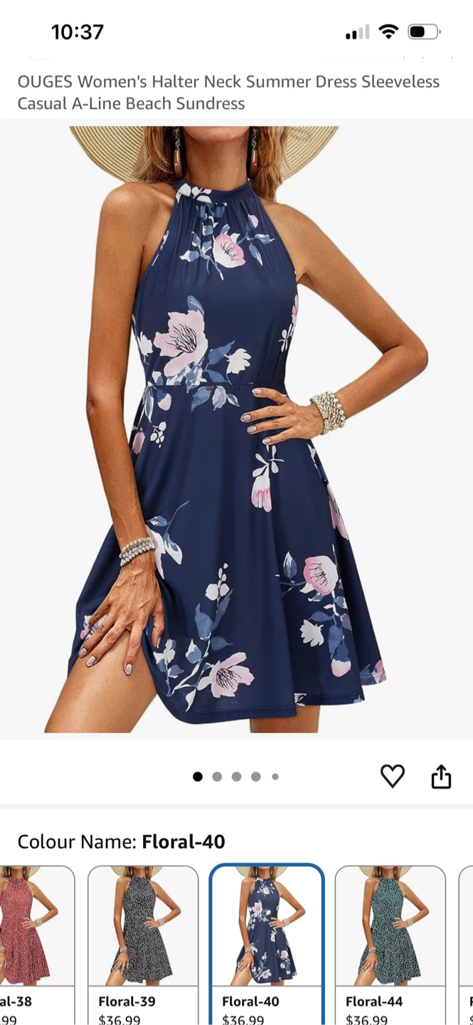 OUGES Women's Halter Neck Summer Dress size small - photo 5