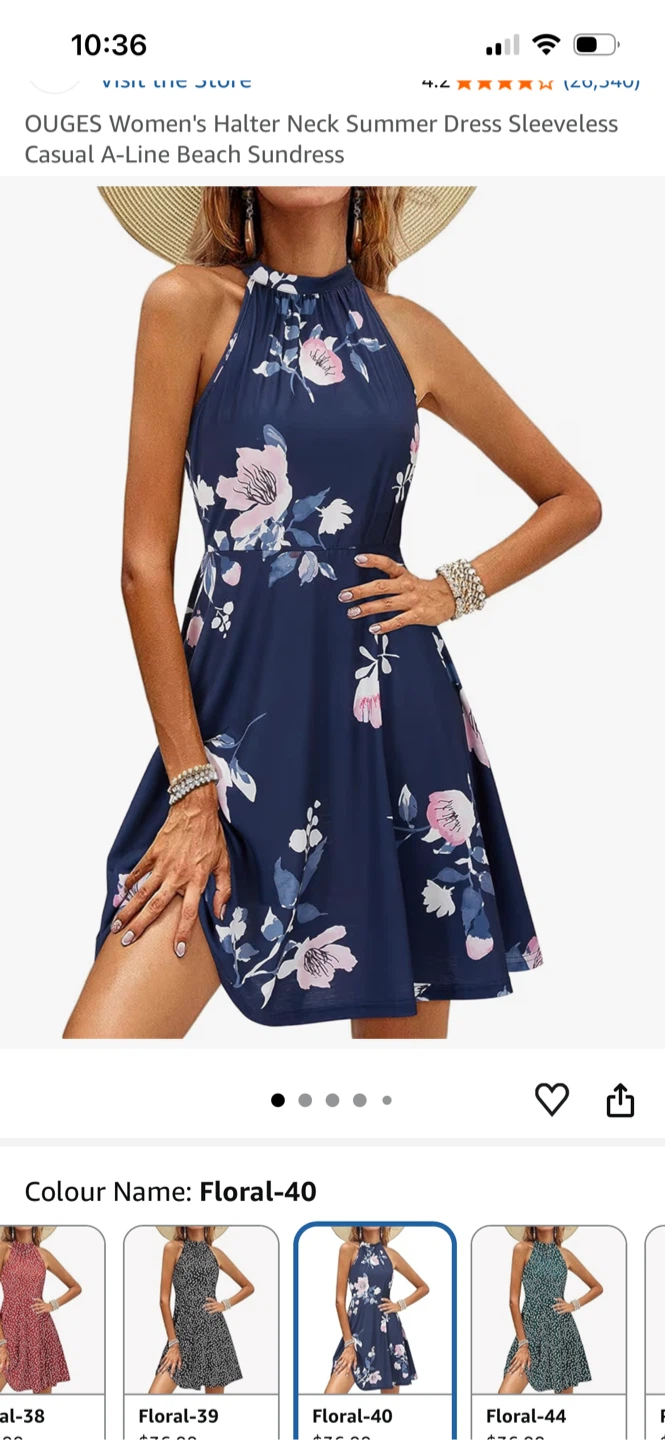 OUGES Women's Halter Neck Summer Dress size small - photo 4