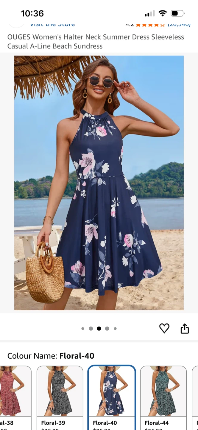OUGES Women's Halter Neck Summer Dress size small - photo 3