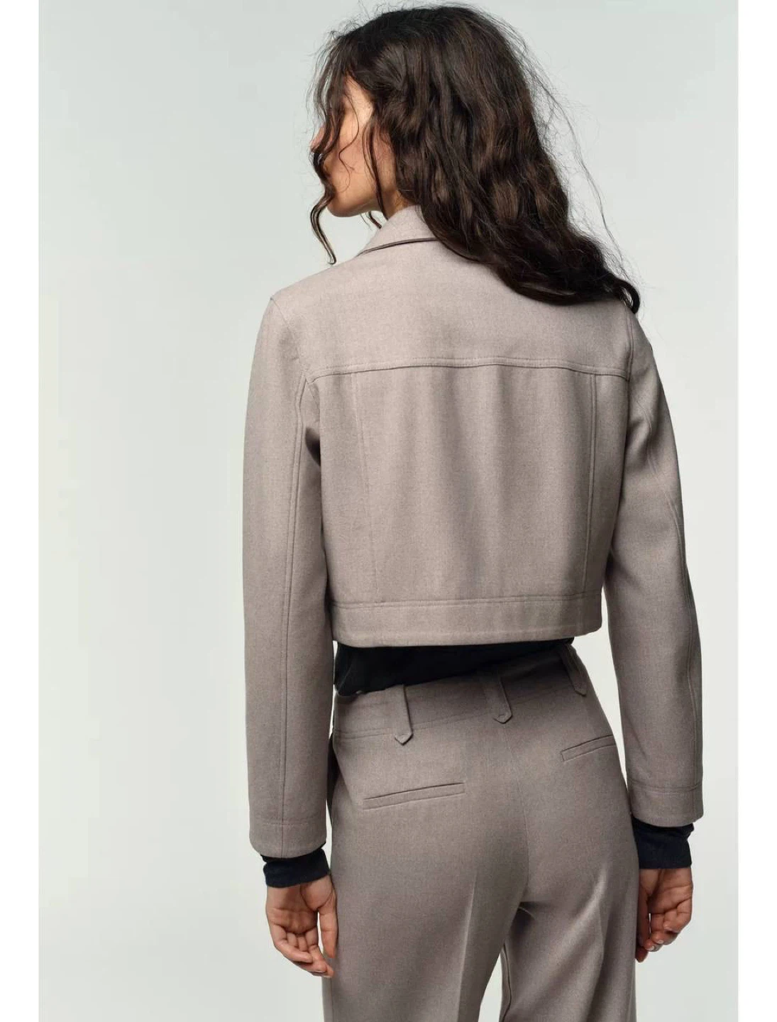 ZARA Cropped Zip-Up Jacket – Size S - photo 5