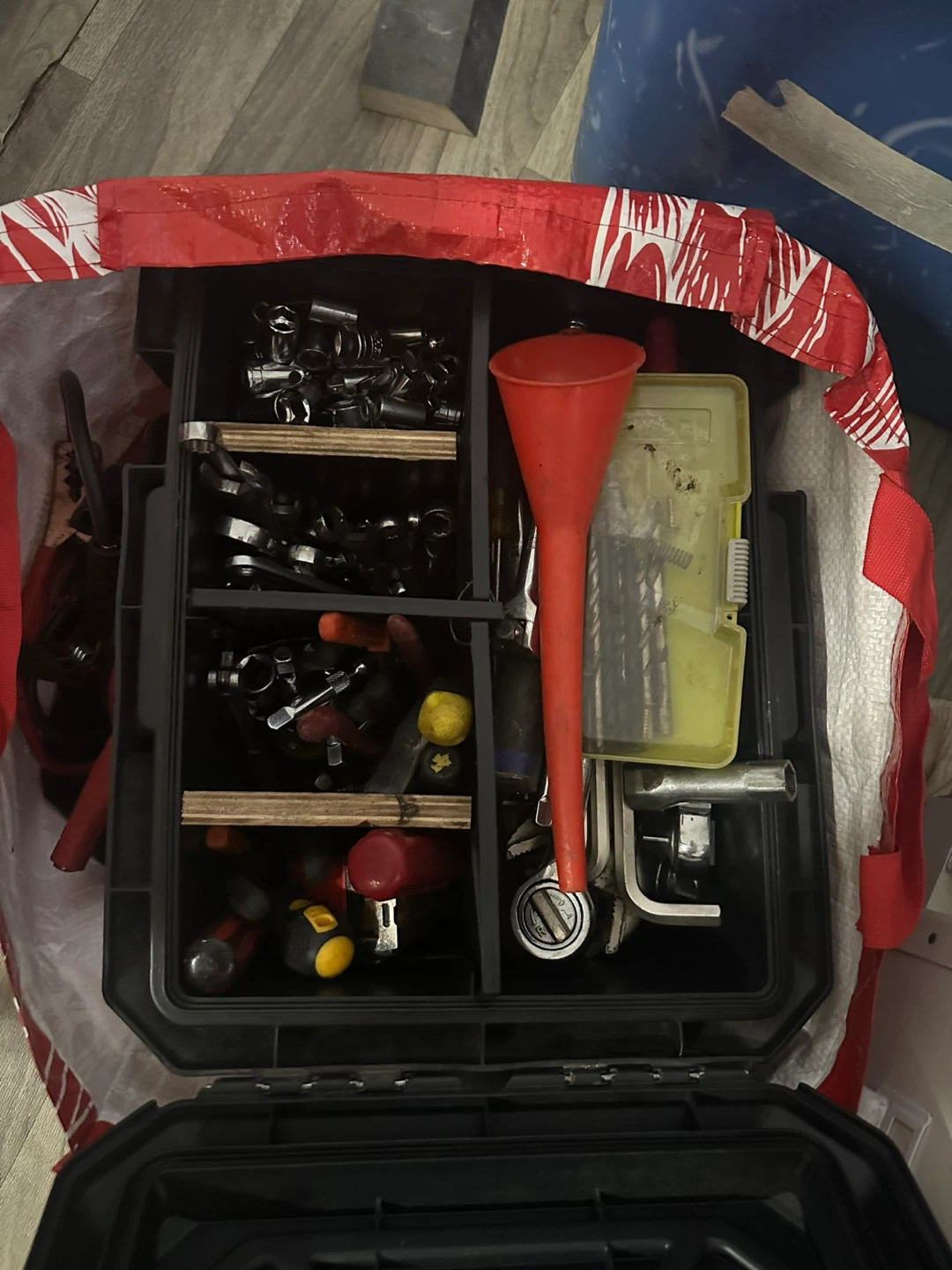 Toolbox with assorted tools