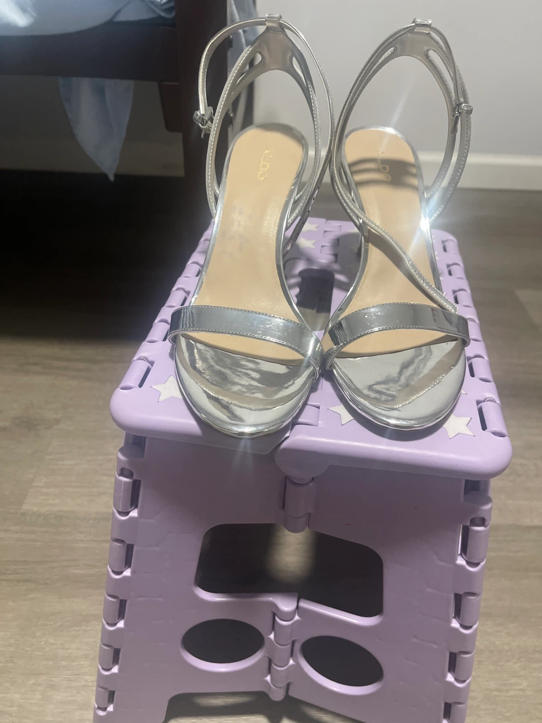 ALDO Silver Strappy Heeled Sandals
