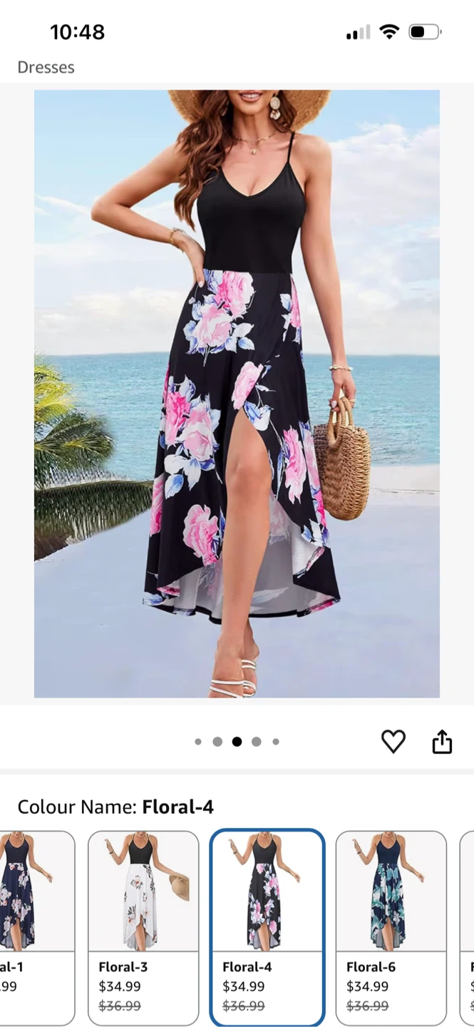 Klifig Floral Maxi Dress Black Size Small - photo 5