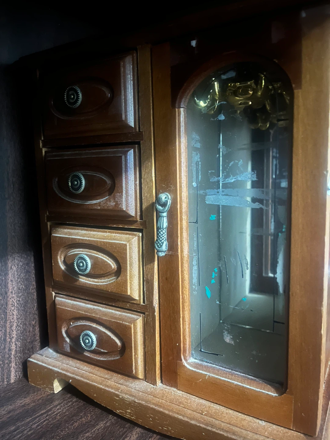 Wooden Jewelry Box with Mirrored Door - photo 2