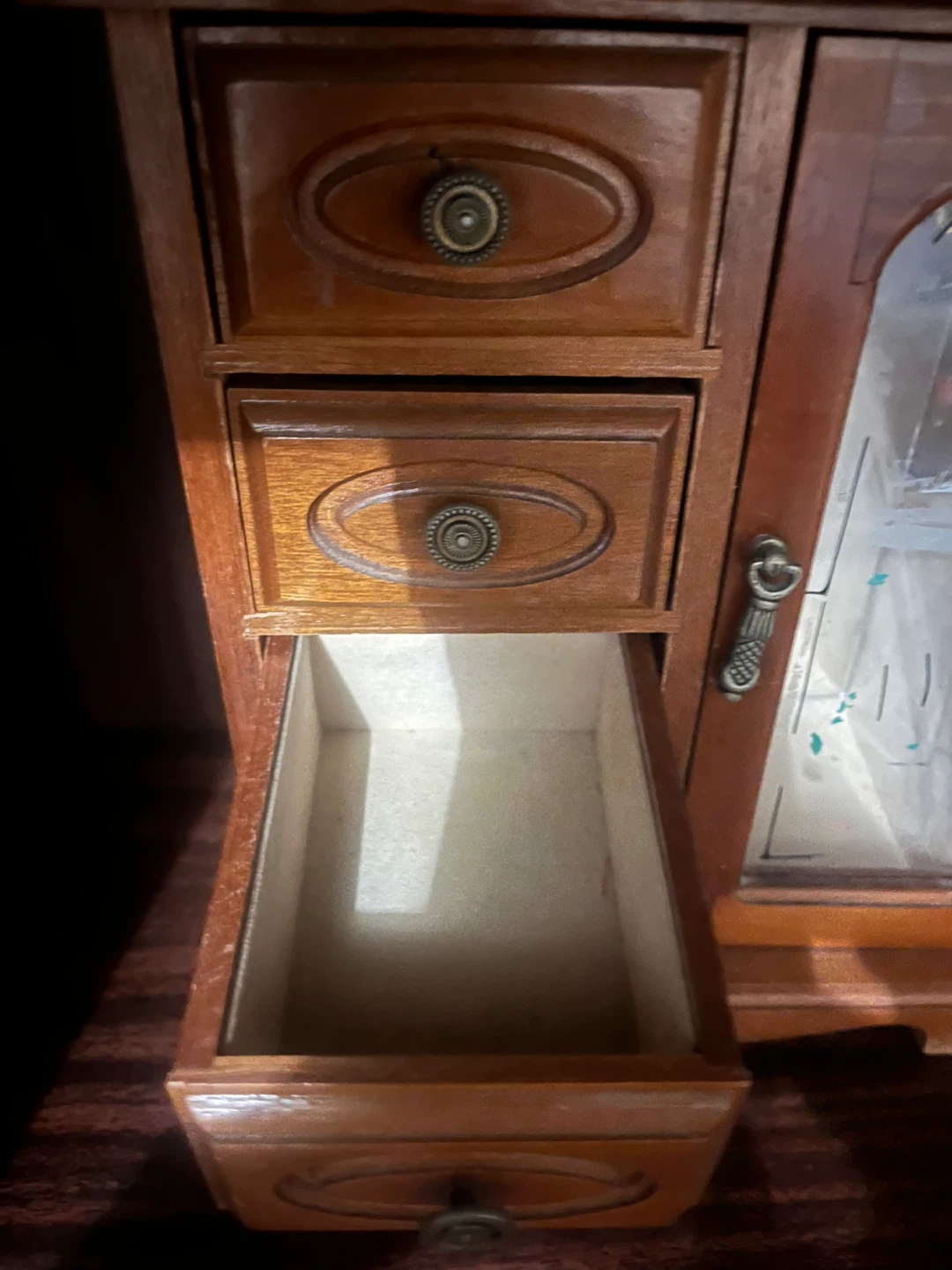 Wooden Jewelry Box with Mirrored Door - photo 4