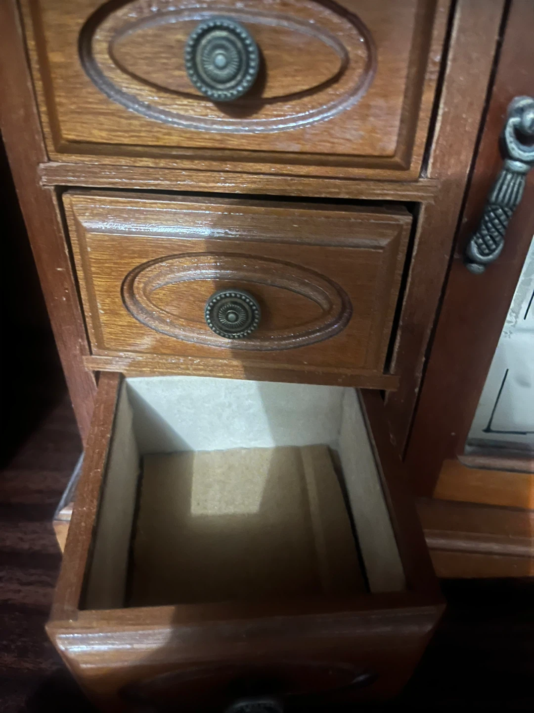 Wooden Jewelry Box with Mirrored Door - photo 3