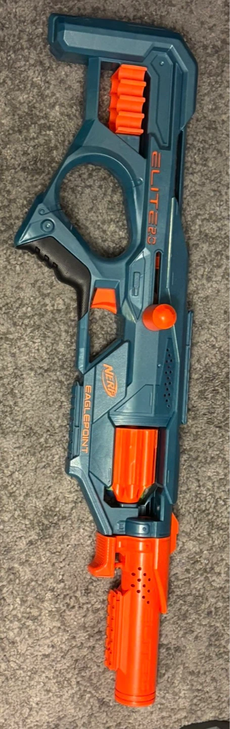 NERF Elite 2.0 Eaglepoint RD-8 dart blaster, blue/orange