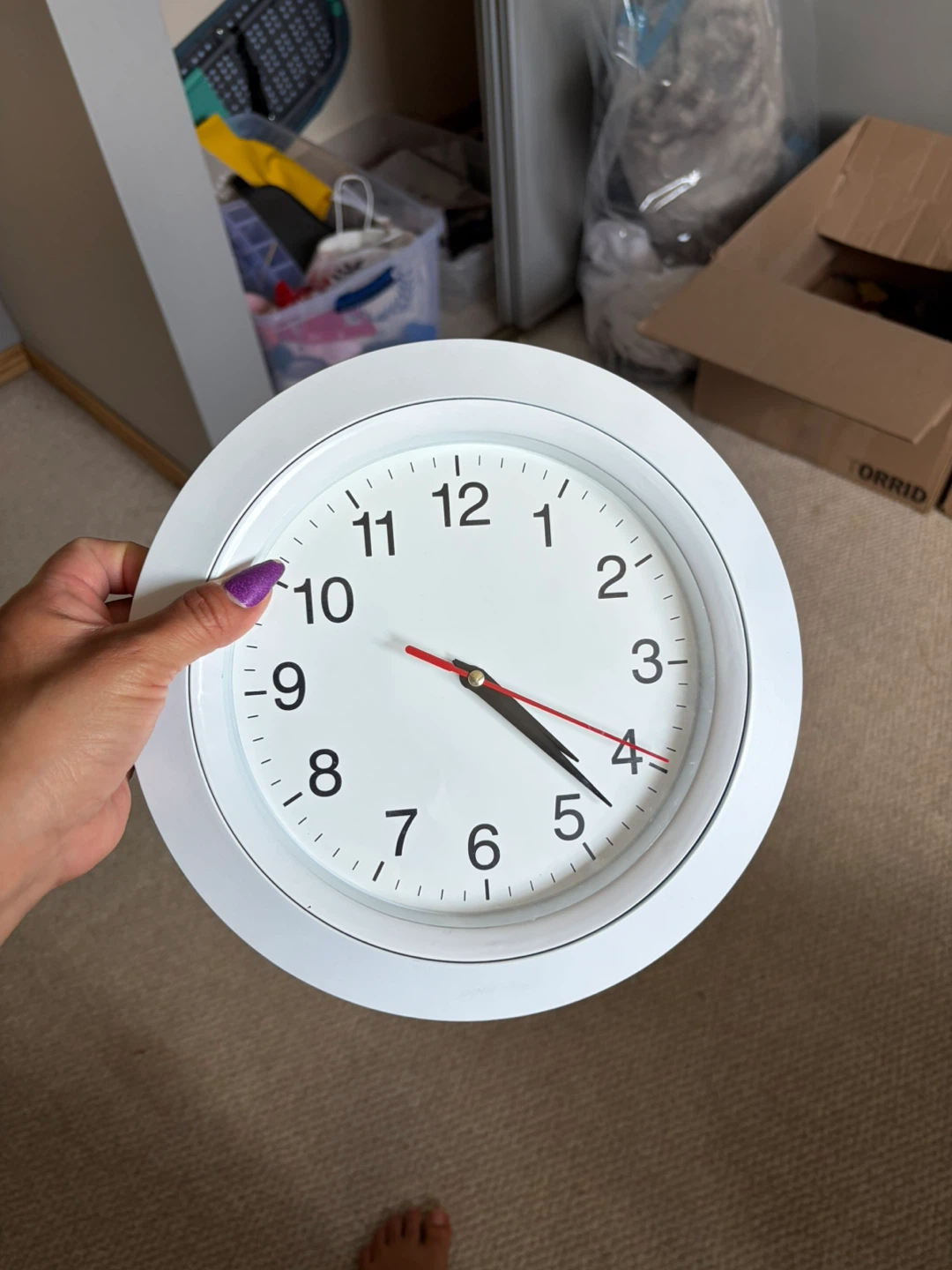 White Round Wall Clock