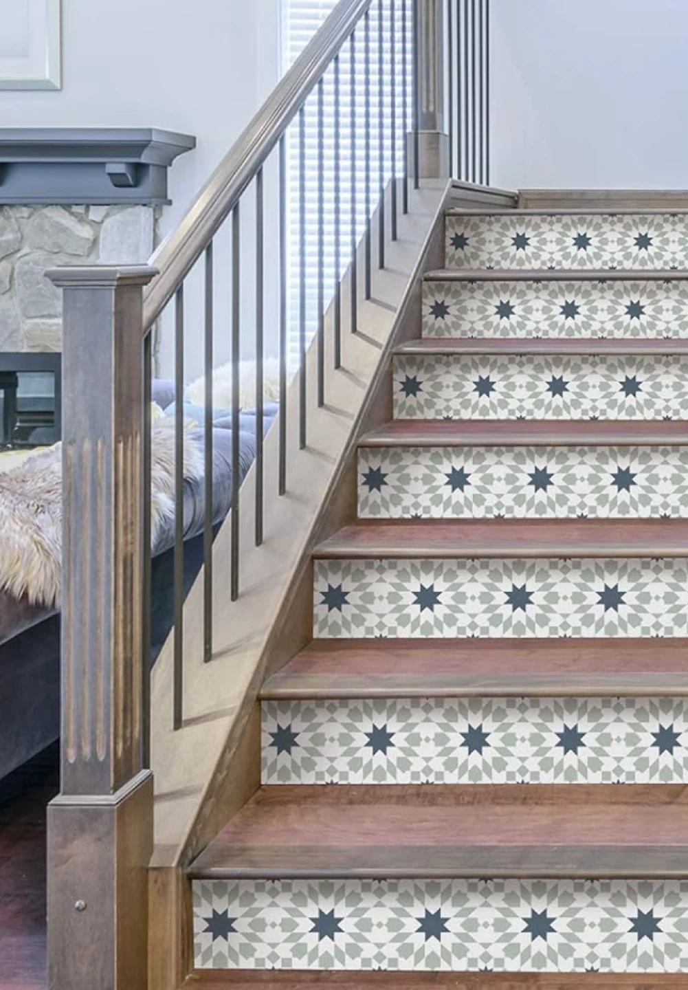 Like New stairs with peel & stick rolls