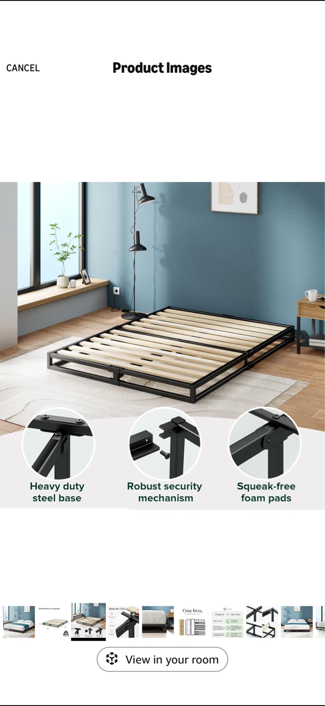 Queen Size Platform Bed Frame - photo 2