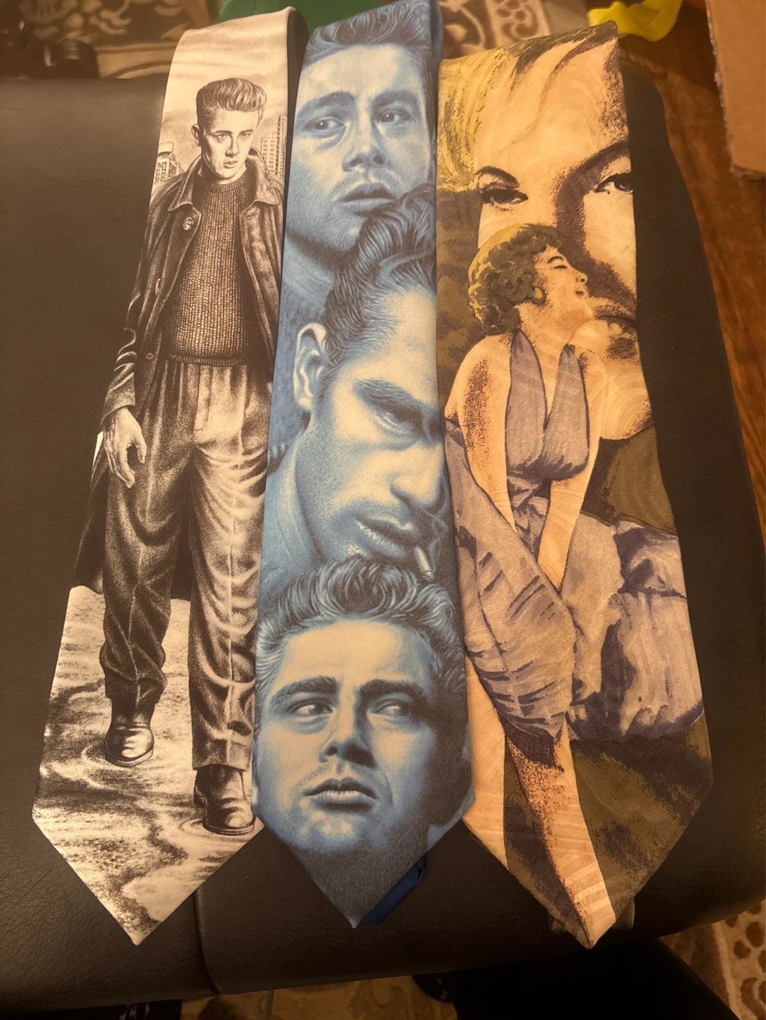 James Dean & Marilyn Monroe Collectible Ties (Set of 3)
