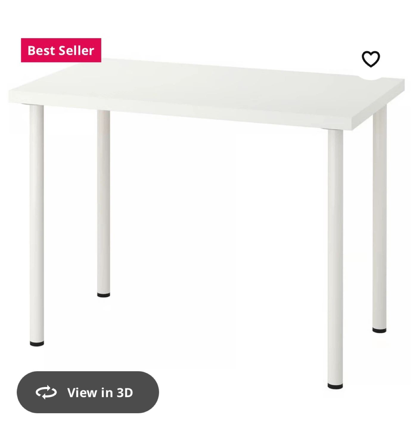 White IKEA Desk - photo 3