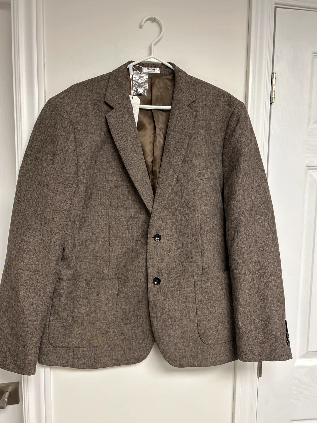 COOFANDY Men's Blazer XL Brown