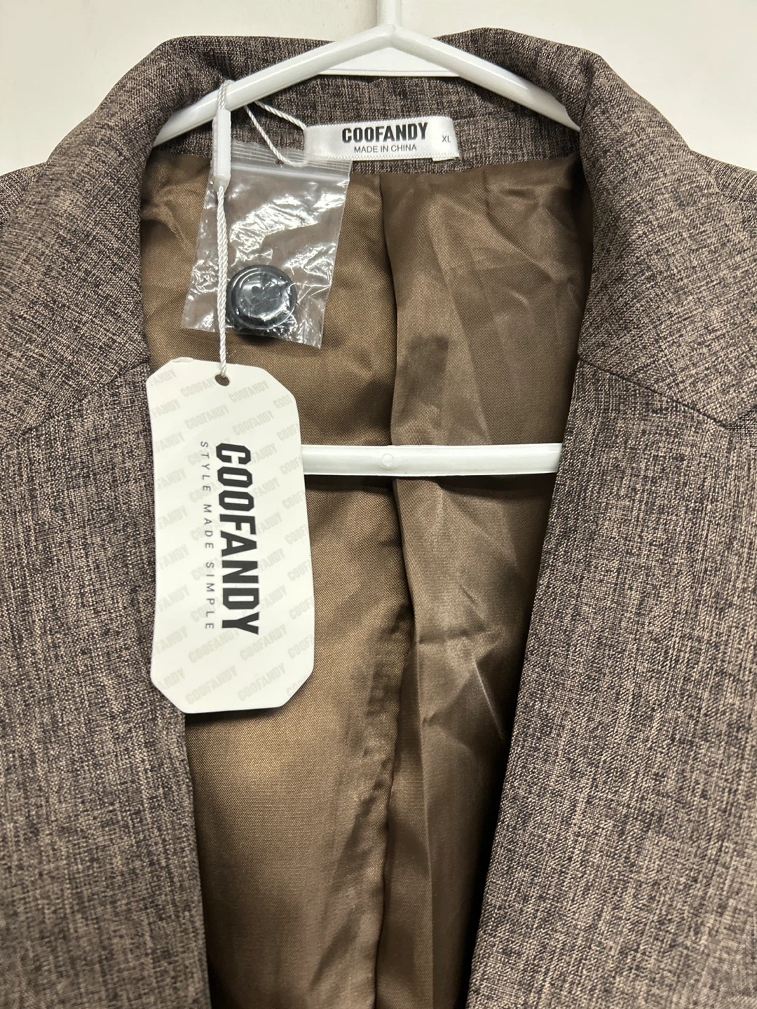 COOFANDY Men's Blazer XL Brown - photo 4