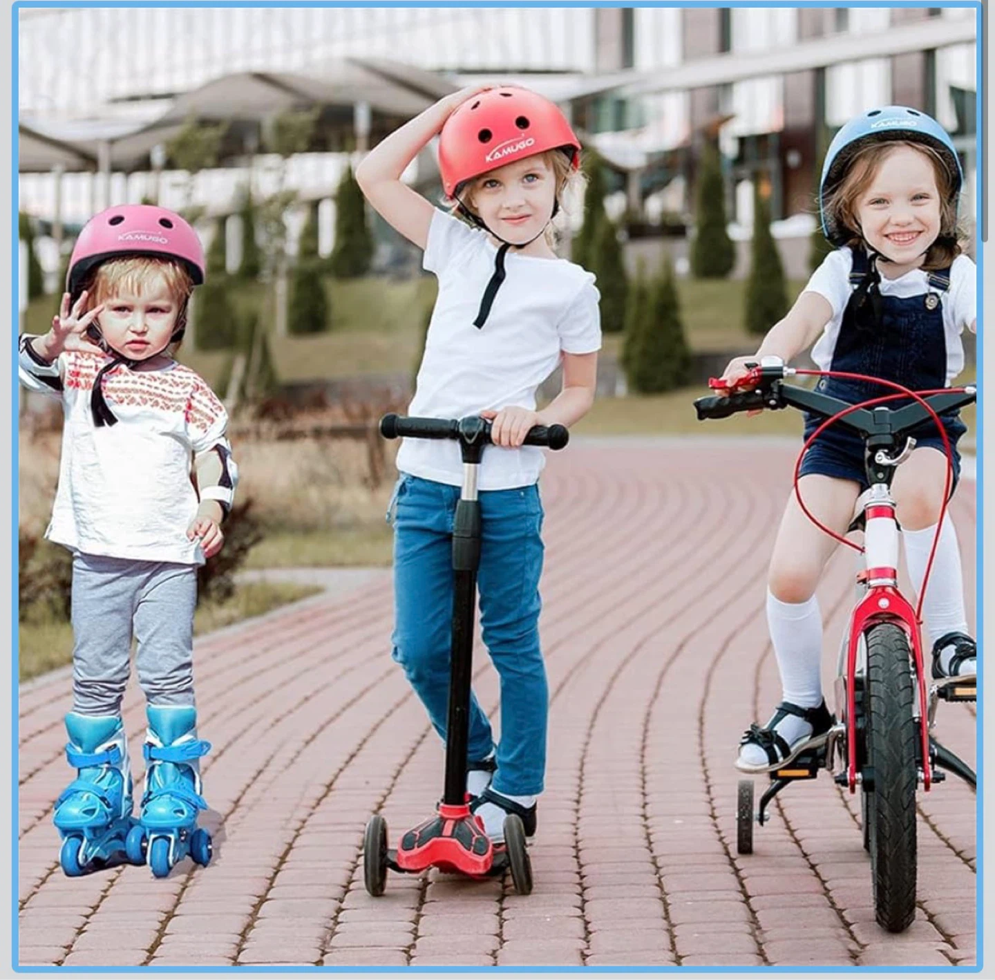 KAMUGO Kids Bike Helmet and Protective Gear Set - photo 2