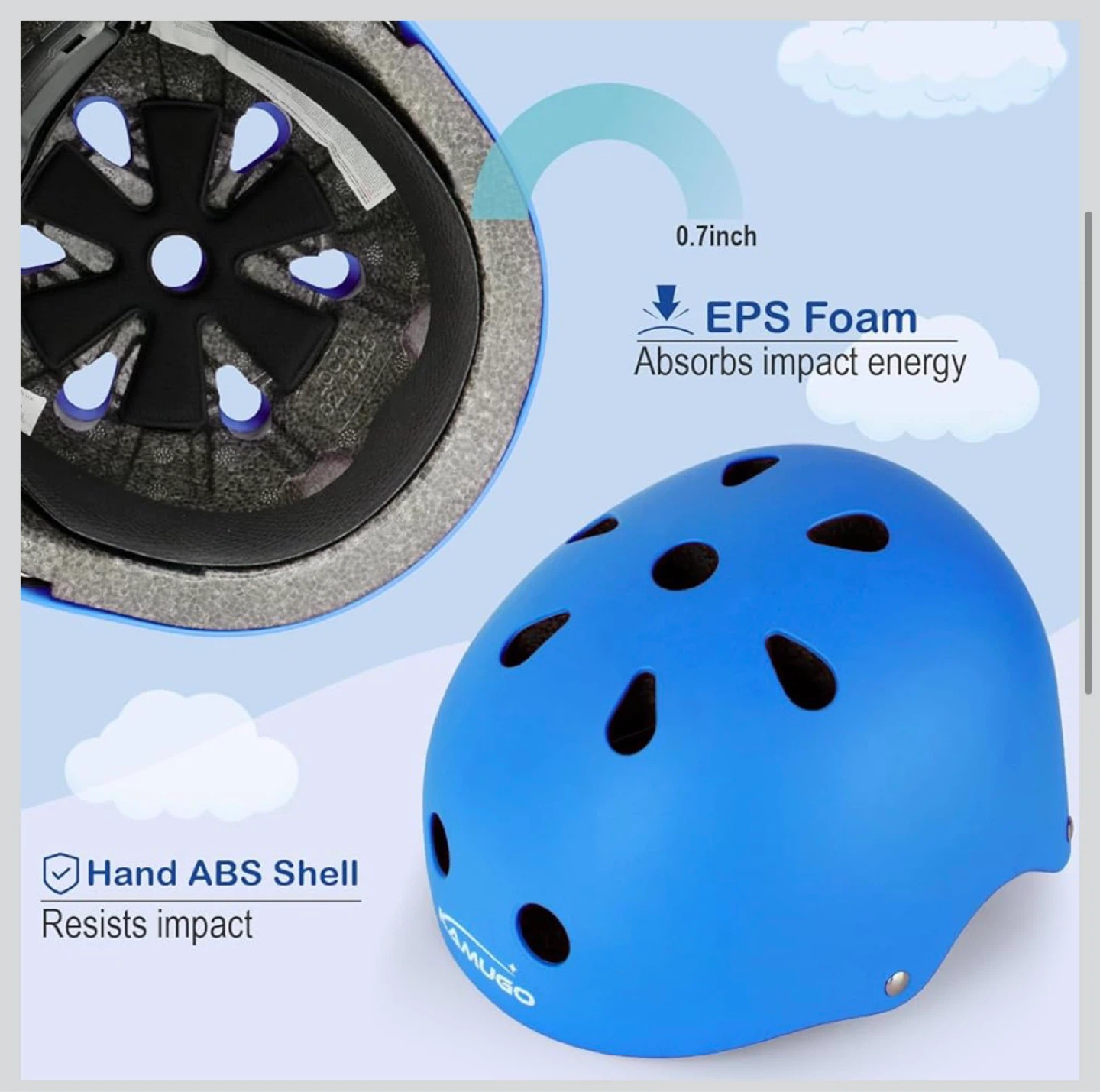 KAMUGO Kids Bike Helmet and Protective Gear Set - photo 4