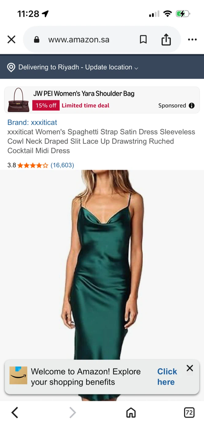 xxxiticat Spaghetti Strap Satin Midi Dress size X-Large - photo 3