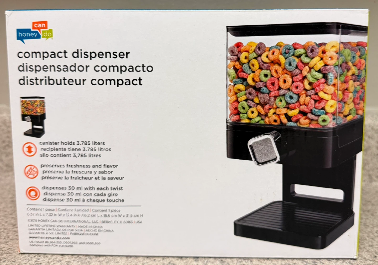 Honey Do Compact Dispenser (Dry Goods)