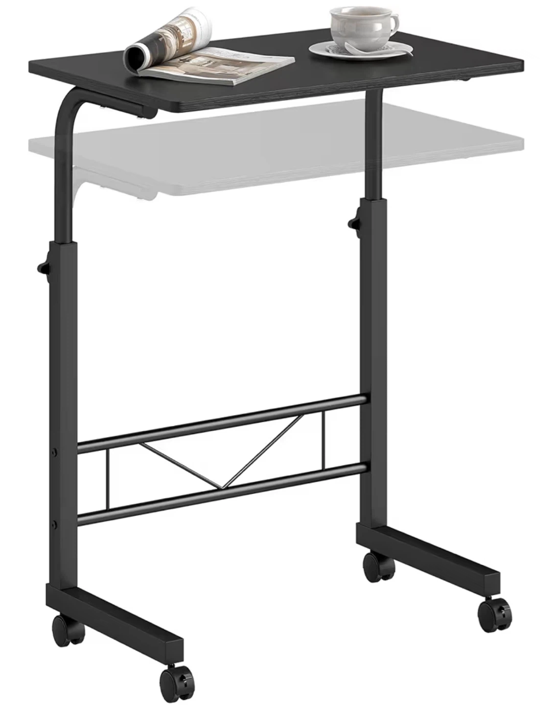 Adjustable Height Rolling Side Table