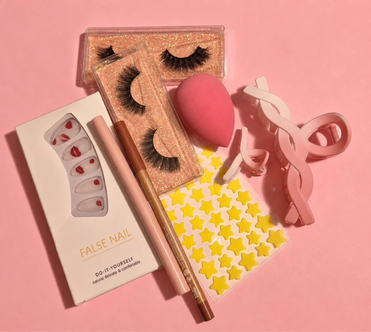False Nail and False Lash Set with Accessories