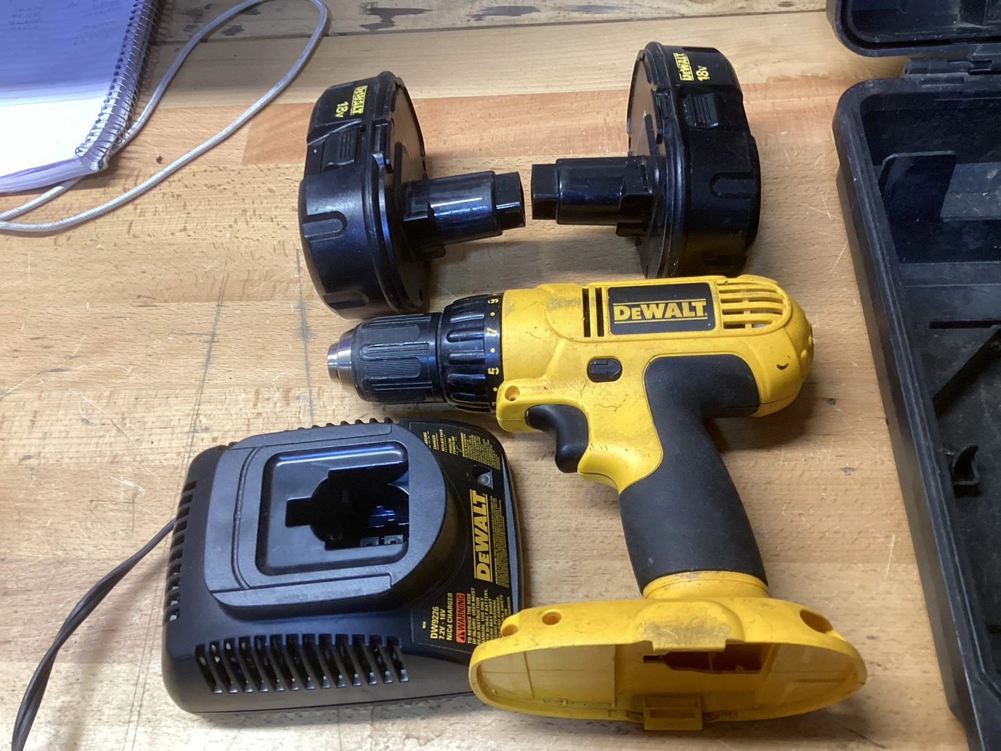 DeWalt 18V Cordless Drill with 2 Batteries and Charger
