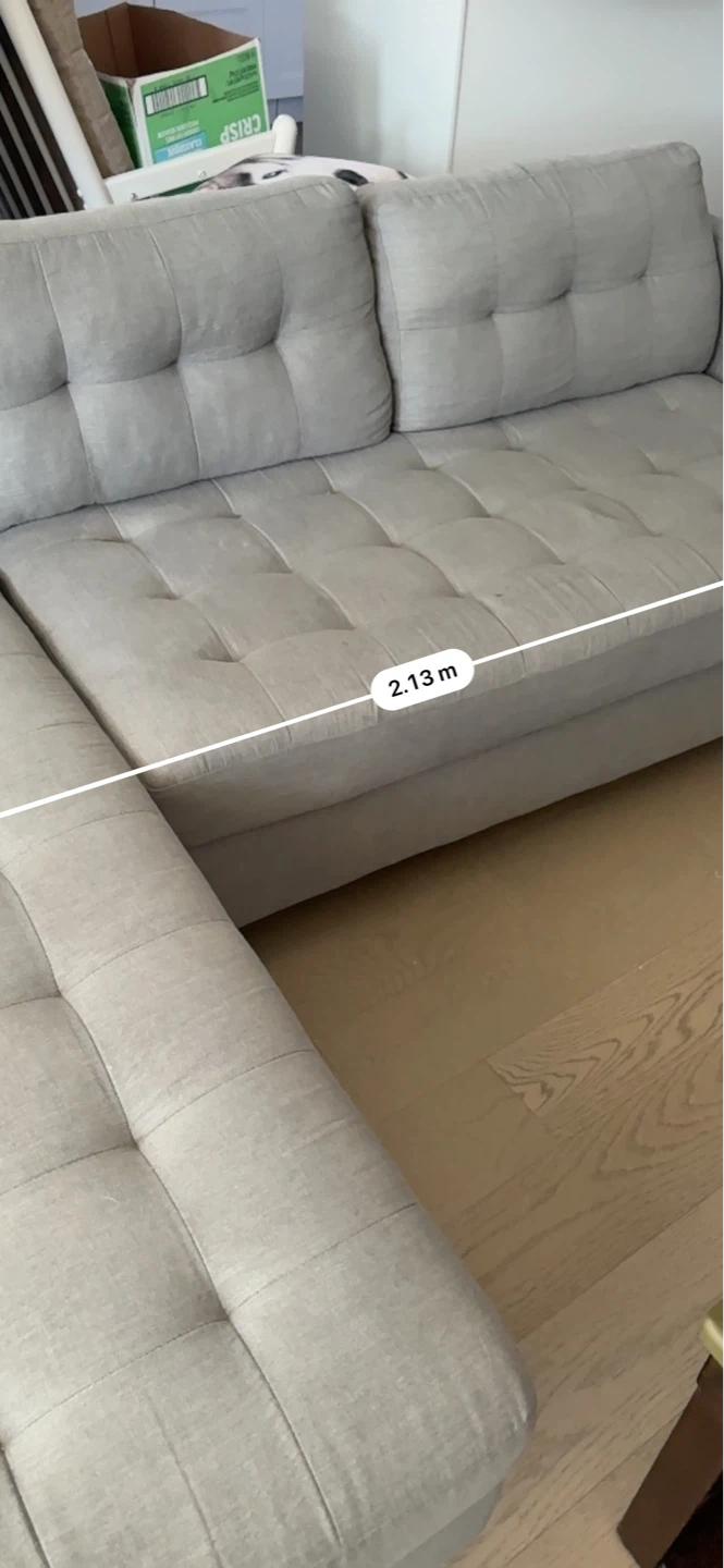 Grey Sectional Sofa with Chaise - photo 4