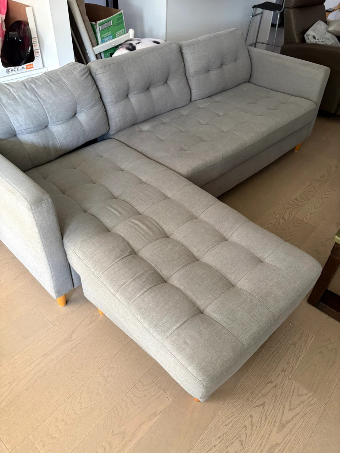 Grey Sectional Sofa with Chaise - photo 2