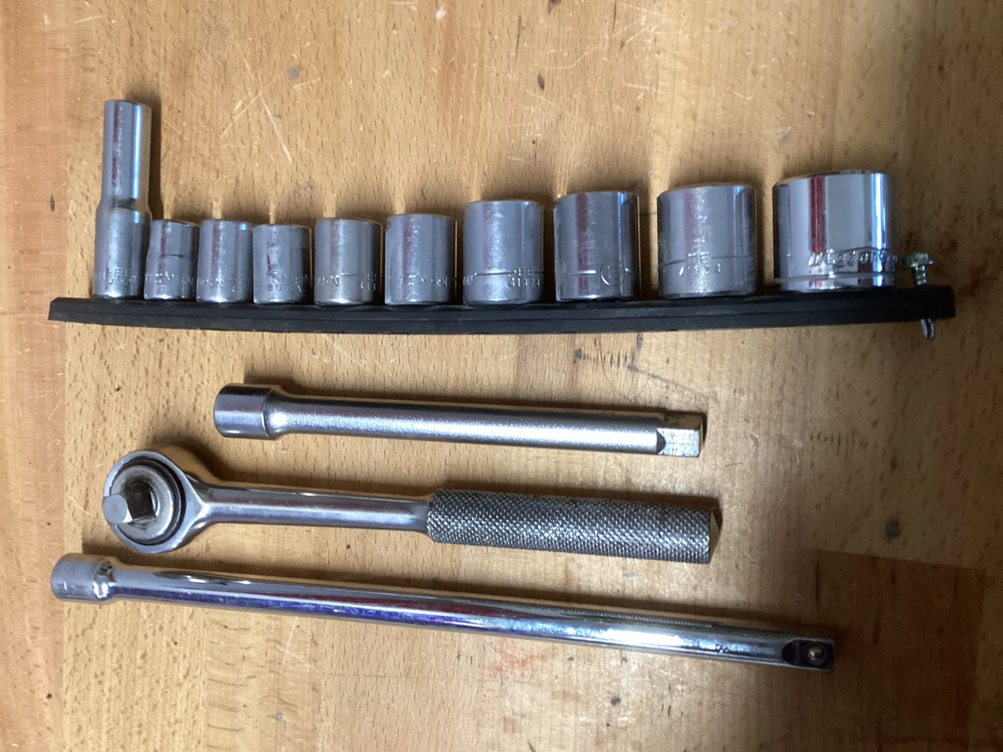 Socket Set with Ratchet and Extensions