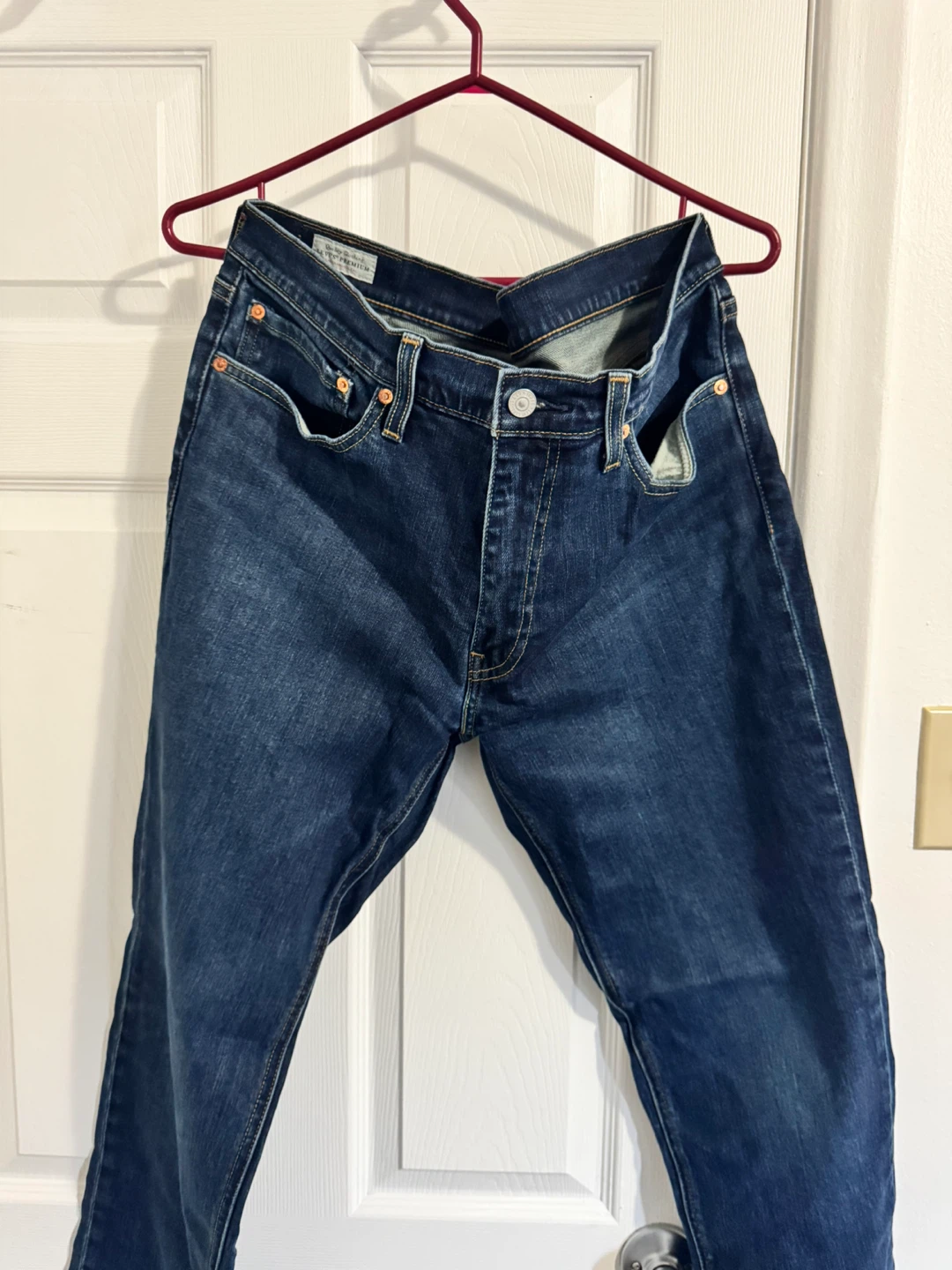 Levis Dark Washed Mens Straight Leg Jeans (32x32) - photo 5