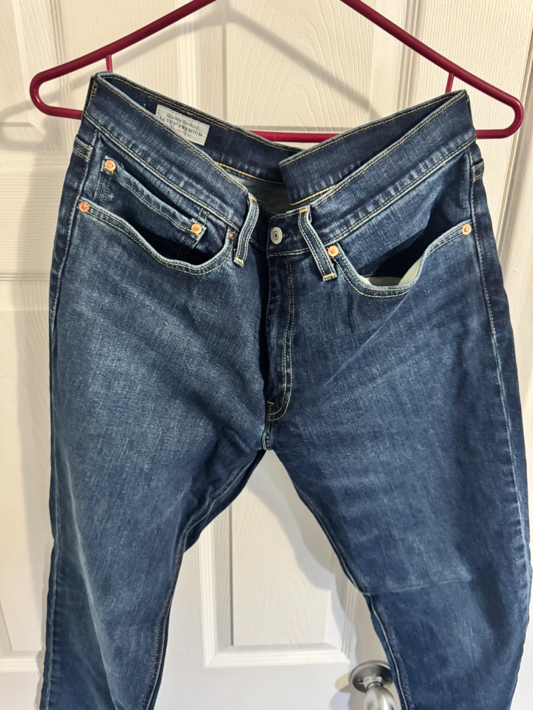 Levis Dark Washed Mens Straight Leg Jeans (32x32) - photo 2