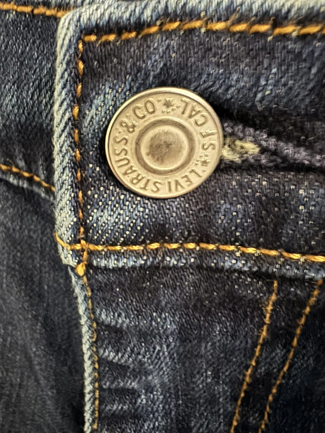 Levis Dark Washed Mens Straight Leg Jeans (32x32) - photo 4