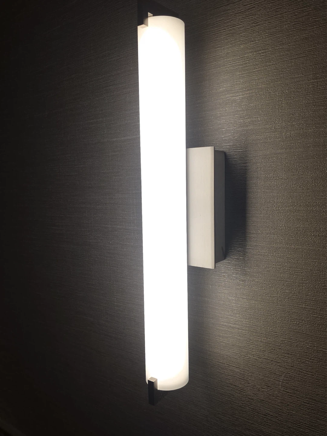 Modern Cylinder Wall Sconce - Etched Opal Glass - photo 3