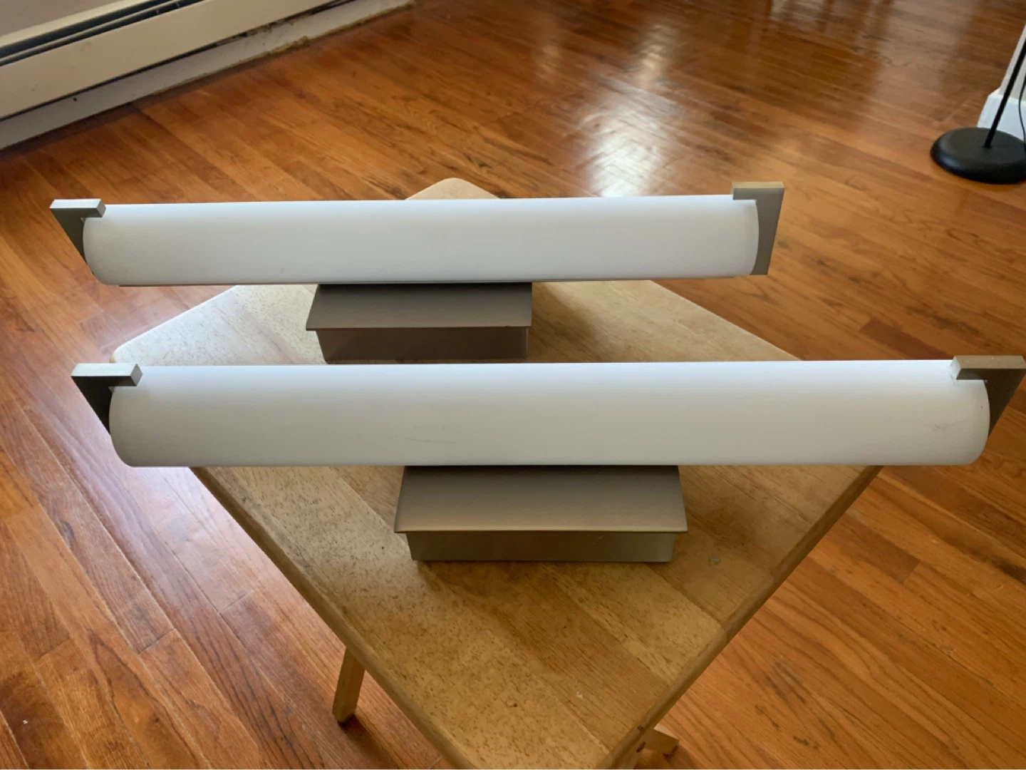 Modern Cylinder Wall Sconce - Etched Opal Glass - photo 2