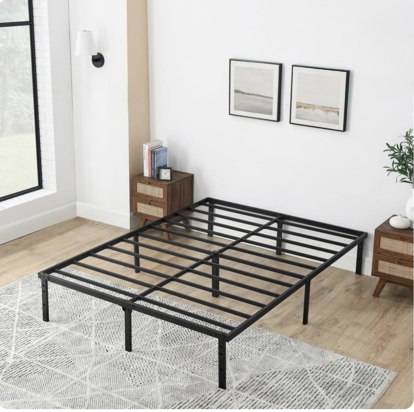 Black Metal Bed Frame - photo 3