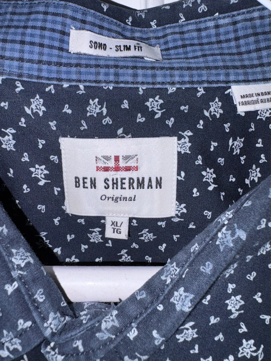 Ben Sherman Original Soho Slim Fit Long Sleeve Shirt XL/TG