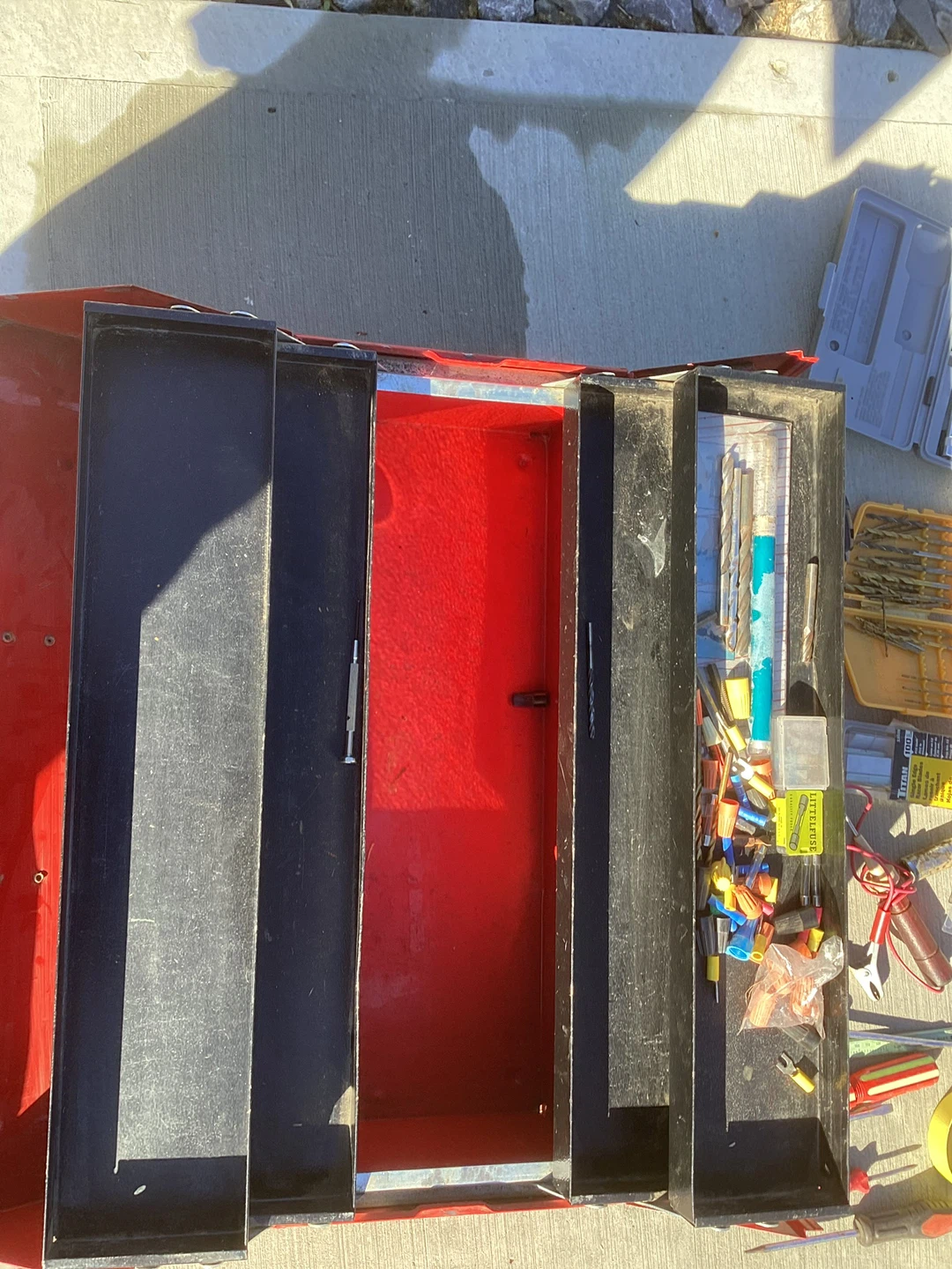 Red Metal Toolbox with Assorted Tools - photo 5