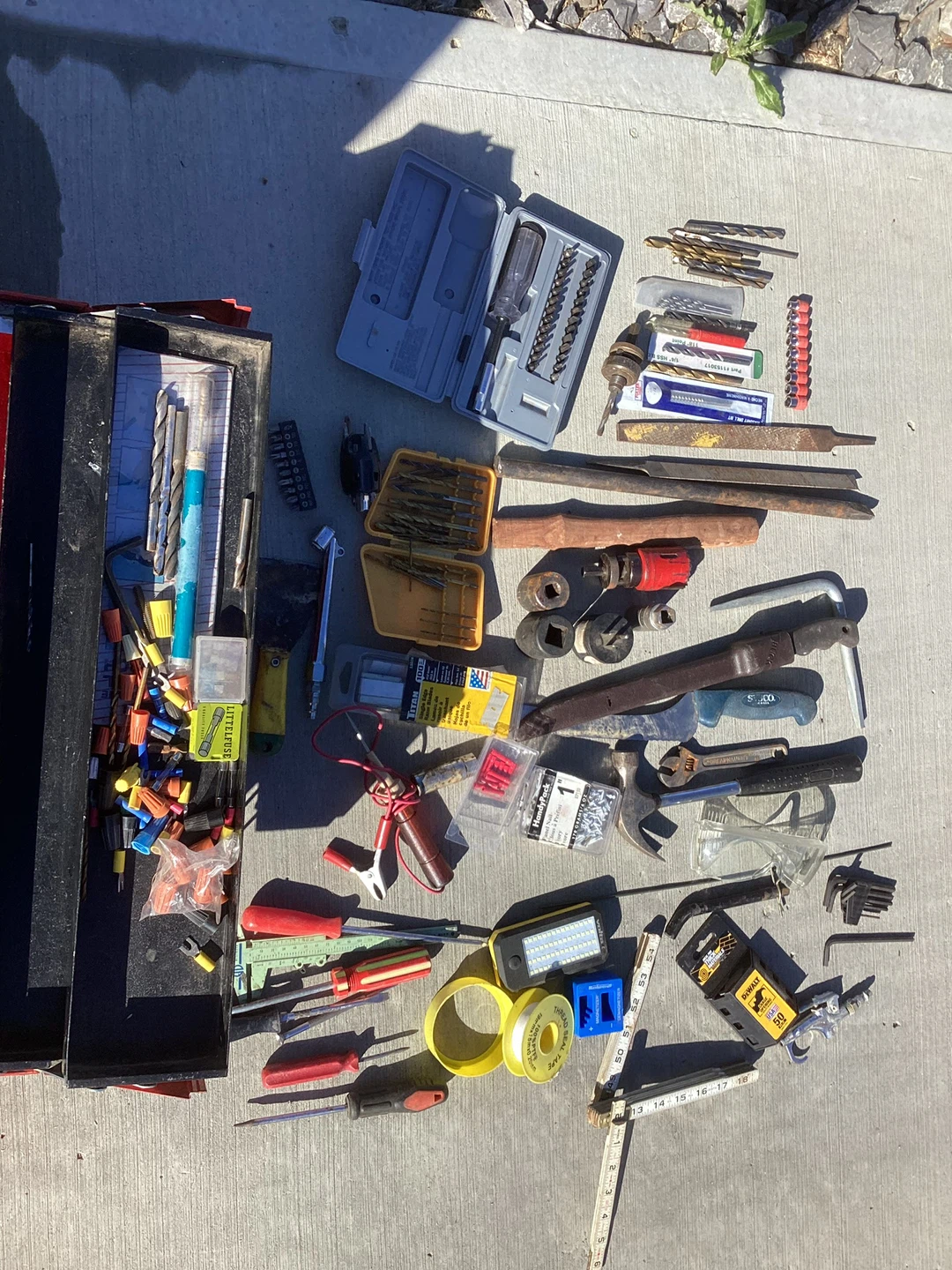 Red Metal Toolbox with Assorted Tools - photo 3
