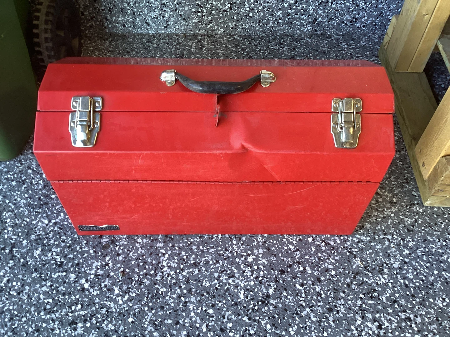 Red Metal Toolbox with Assorted Tools - photo 2