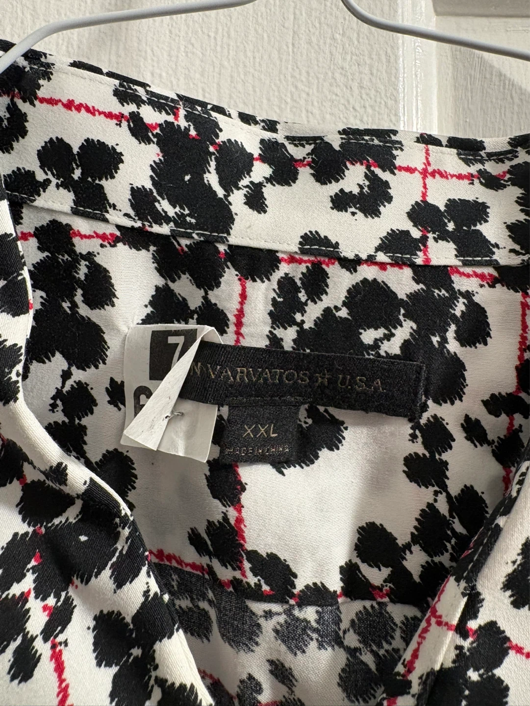 John Varvatos USA Shirt - Black/White Print - Size XXL